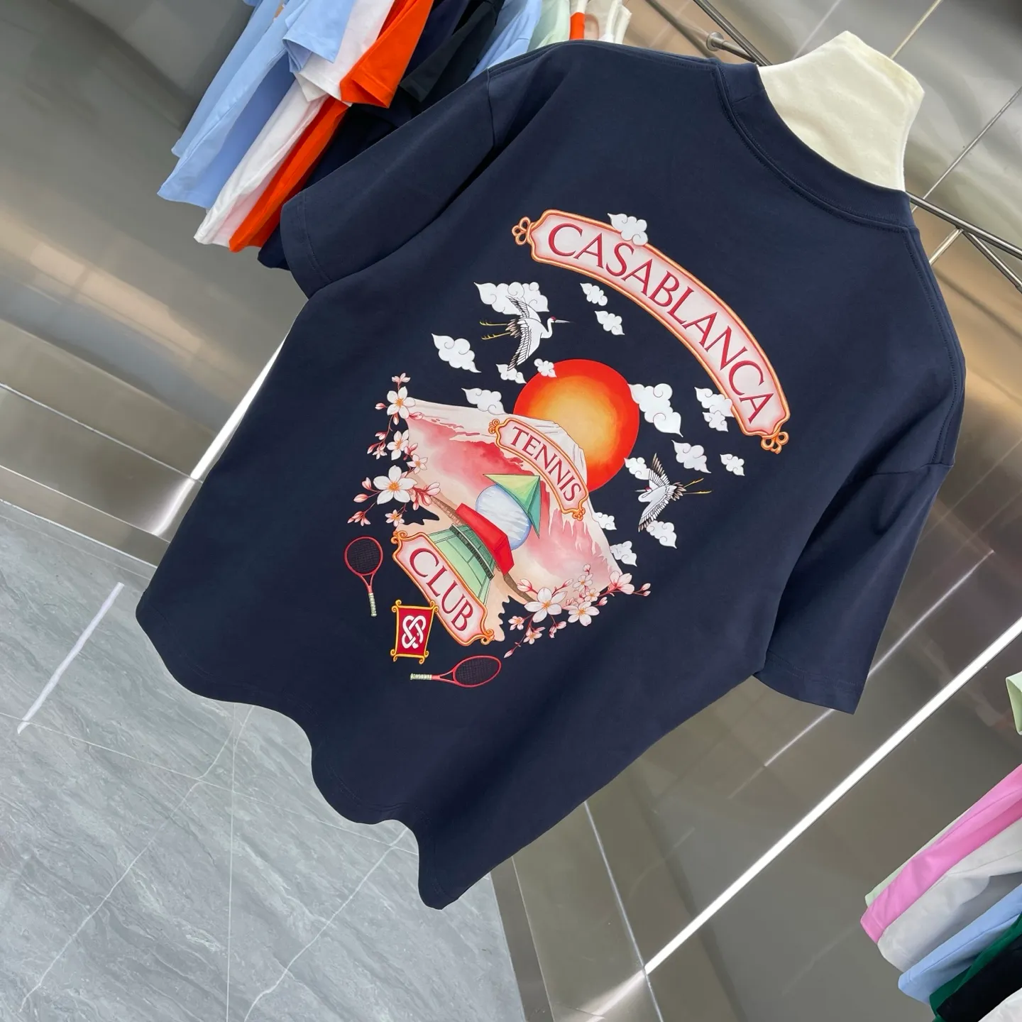 New Arrival Casablanca Classic Series T ～ ， ， 。 ， Classic ， In Stock ！ ：White Black Green Gray Light Green Blue Royal Blue Orange（8 ） Size：S M L XL XXL